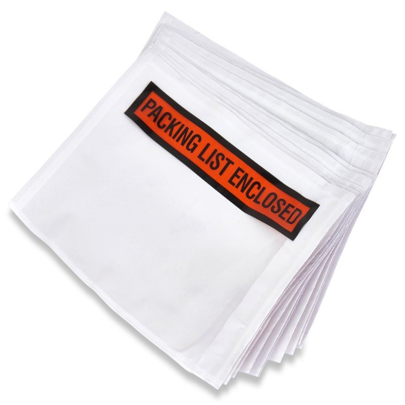 Sales4Less Packing List Envelopes 7.5"" X 5.5"" Pouches Invoice Enclosed Adhesive Bags Pack of 50 - Image 1